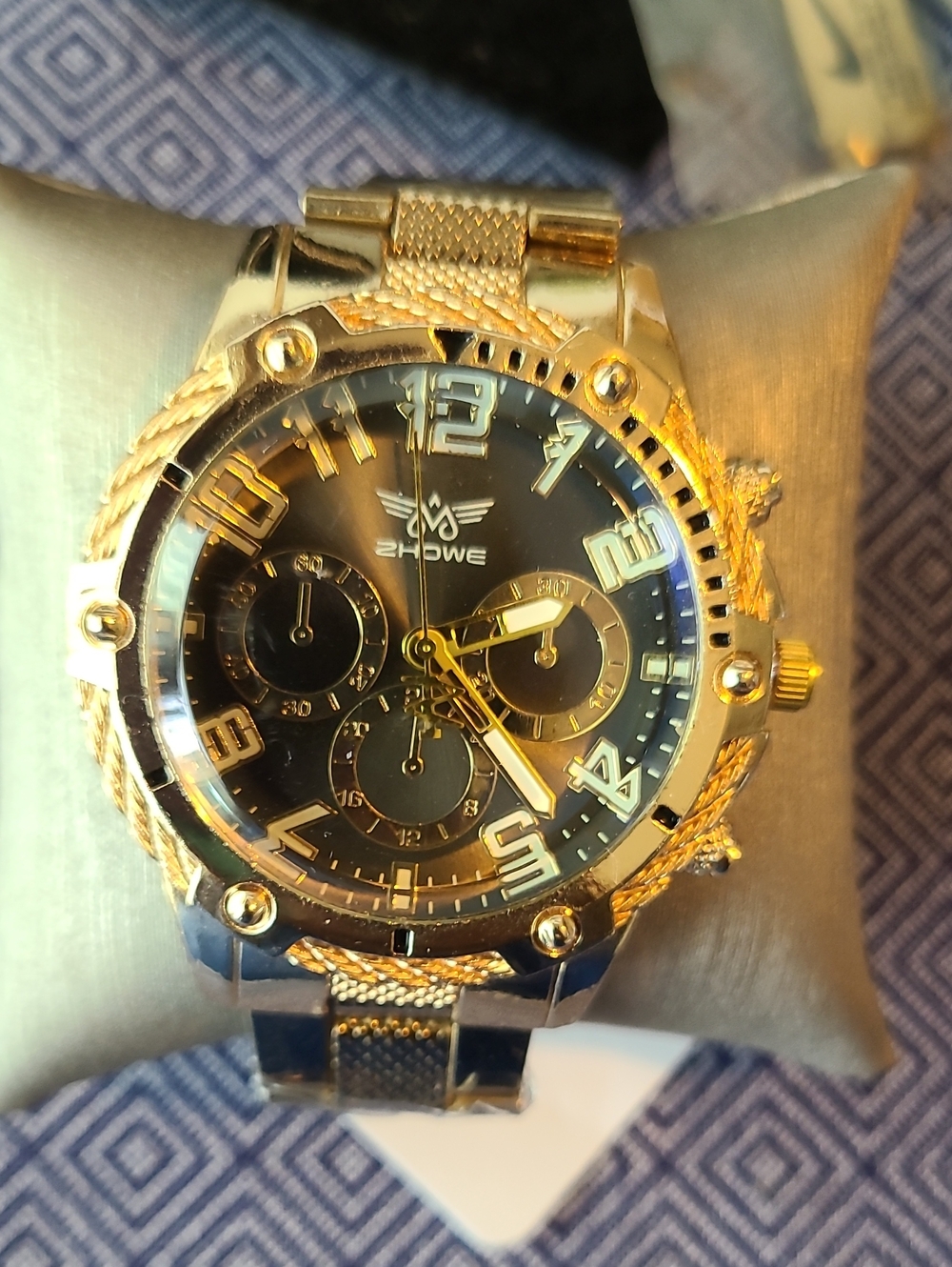 Nike Gold-Tone Bracelet Watch with Mirrored Dial